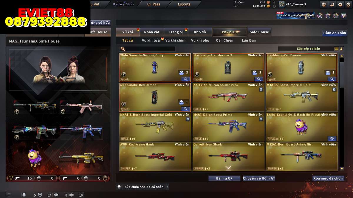 shop acc cf uy tin gia re